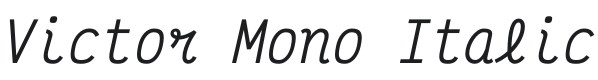 Victor Mono Italic Font Preview