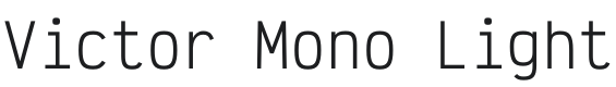Victor Mono Light Font Preview
