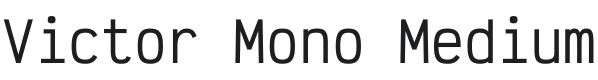 Victor Mono Medium Font Preview