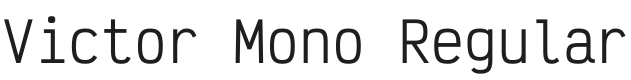 Victor Mono Font Preview
