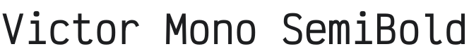 Victor Mono SemiBold Font Preview