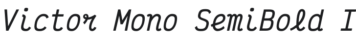 Victor Mono SemiBold Italic Font Preview