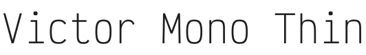 Victor Mono Thin Font Preview
