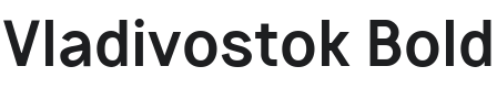 Vladivostok Bold Font Preview