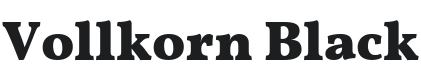 Vollkorn Black Font Preview