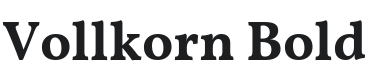 Vollkorn Bold Font Preview