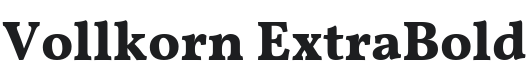Vollkorn ExtraBold Font Preview