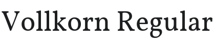 Vollkorn Font Preview