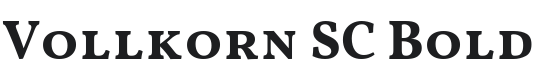 Vollkorn SC Bold Font Preview