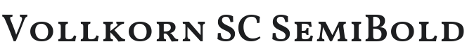 Vollkorn SC SemiBold Font Preview