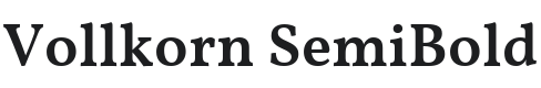 Vollkorn SemiBold Font Preview