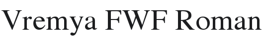 Vremya FWF Font Preview