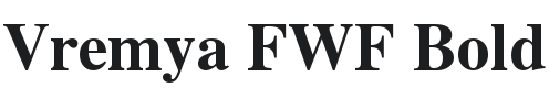 Vremya FWF Bold Font Preview