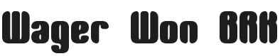 Wager Won BRK Font Preview