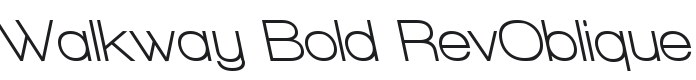 Walkway Bold RevOblique Font Preview