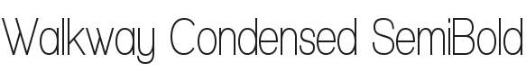 Walkway Condensed SemiBold Font Preview