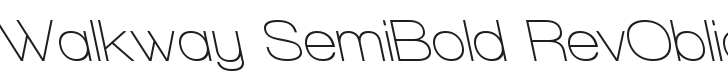 Walkway SemiBold RevOblique Font Preview