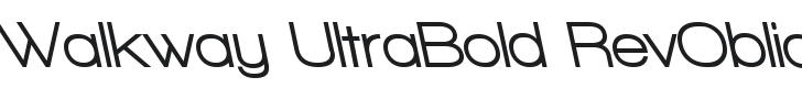 Walkway UltraBold RevOblique Font Preview