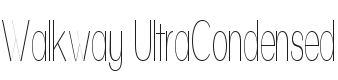 Walkway UltraCondensed Font Preview