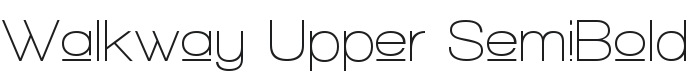 Walkway Upper SemiBold Font Preview
