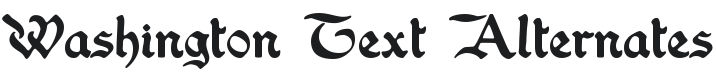 Washington Text Alternates Font Preview