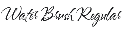 Water Brush Font Preview