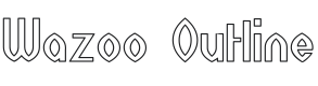 Wazoo Outline Font Preview
