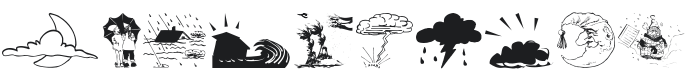 Weather Bats Font Preview