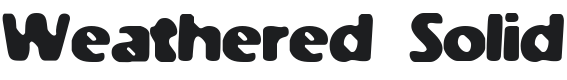 Weathered Solid -BRK- Font Preview
