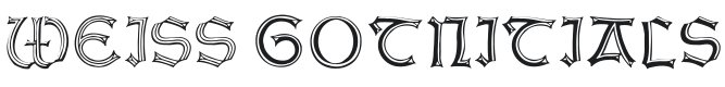 Weiss Gotnitials Font Preview