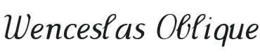 Wenceslas-Oblique Font Preview