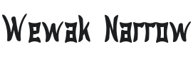Wewak Narrow Font Preview