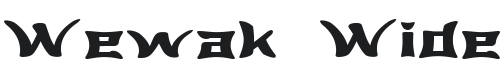 Wewak Wide Font Preview