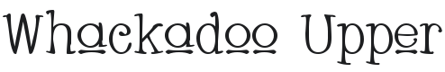 Whackadoo Upper Font Preview