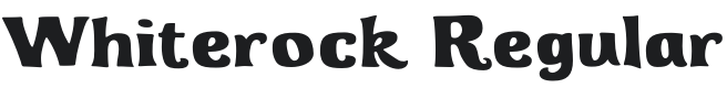 Whiterock-Regular Font Preview