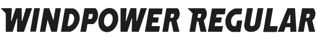Windpower-Regular Font Preview