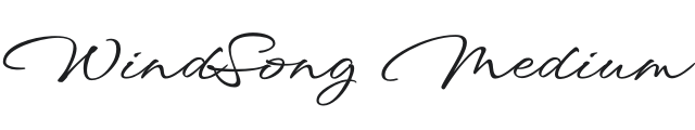 WindSong Medium Font Preview