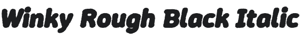 Winky Rough Black Italic Font Preview