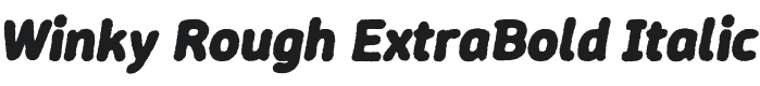 Winky Rough ExtraBold Italic Font Preview