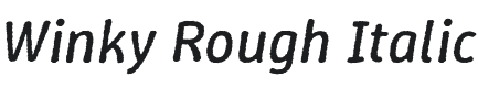 Winky Rough Italic Font Preview