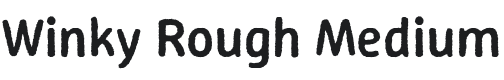 Winky Rough Medium Font Preview