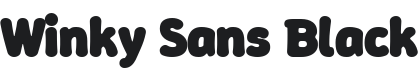 Winky Sans Black Font Preview