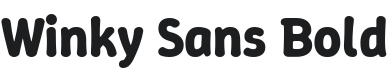 Winky Sans Bold Font Preview