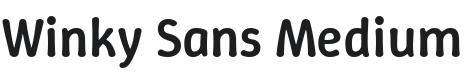 Winky Sans Medium Font Preview
