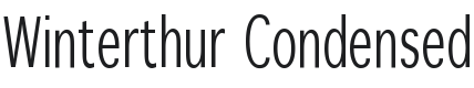 Winterthur Condensed Font Preview