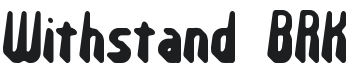 Withstand Font Preview