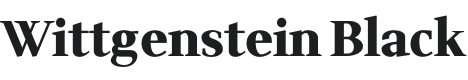 Wittgenstein Black Font Preview
