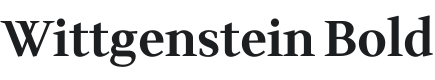 Wittgenstein Bold Font Preview