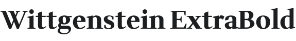 Wittgenstein ExtraBold Font Preview