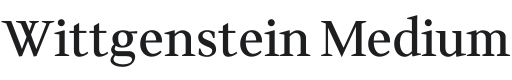 Wittgenstein Medium Font Preview